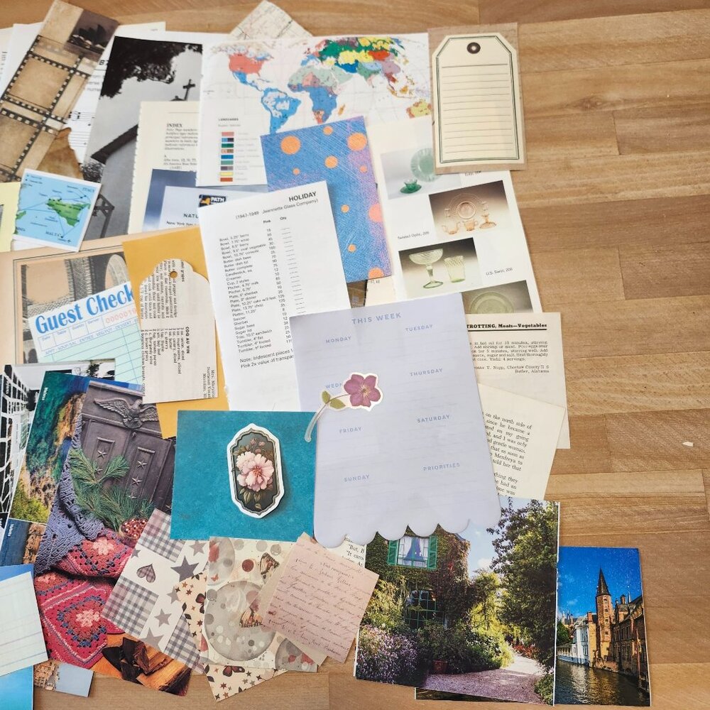 70 + Piece Ephemera Lot Junk Journal Scrapbooking Paper Supplies Mixed Bundle - Picture 4 of 6